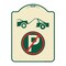Signmission No Parking Tow Away Zone Symbol Heavy-Gauge Aluminum Architectural Sign, 24" x 18", TG-1824-23612 A-DES-TG-1824-23612 - alternate 1